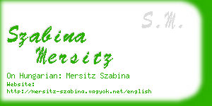 szabina mersitz business card